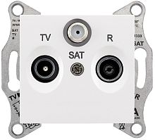 Розетка TV+R+SAT Оконечная без рамки Schneider Electric Sedna 1-м. белый картинка